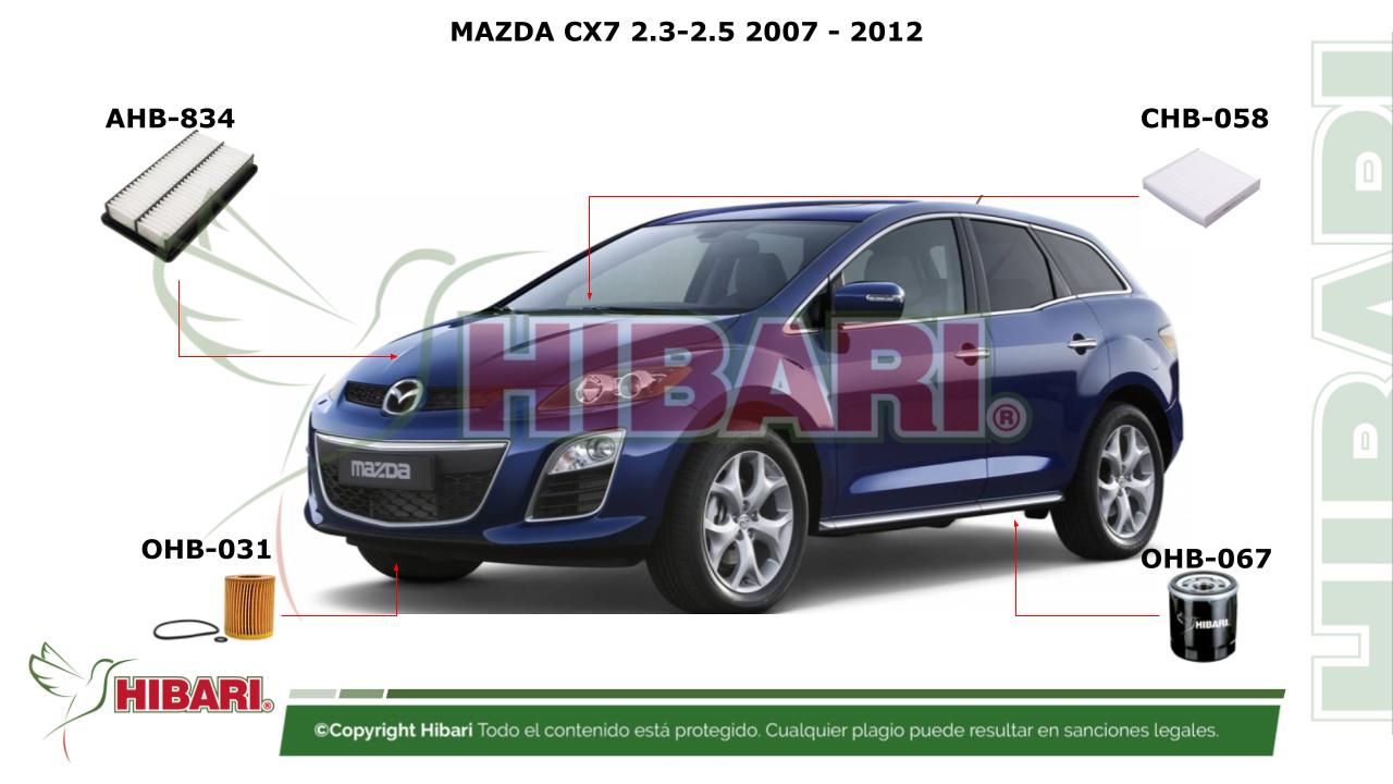 En este momento estás viendo MAZDA CX7 2.3-2.5 2007 – 2012